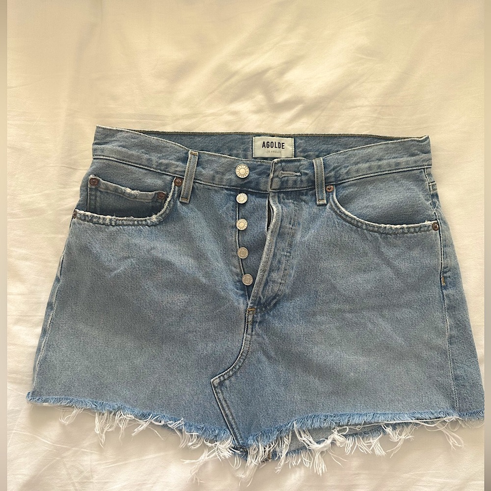 AGOLDE PARKER DENIM SKIRT